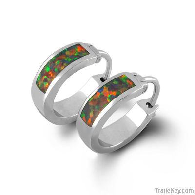 925 Sterling Silver Earring/Opal