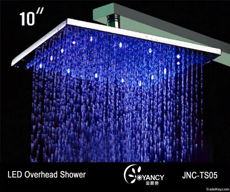 10&#039;&#039; Brass LED Top Shower