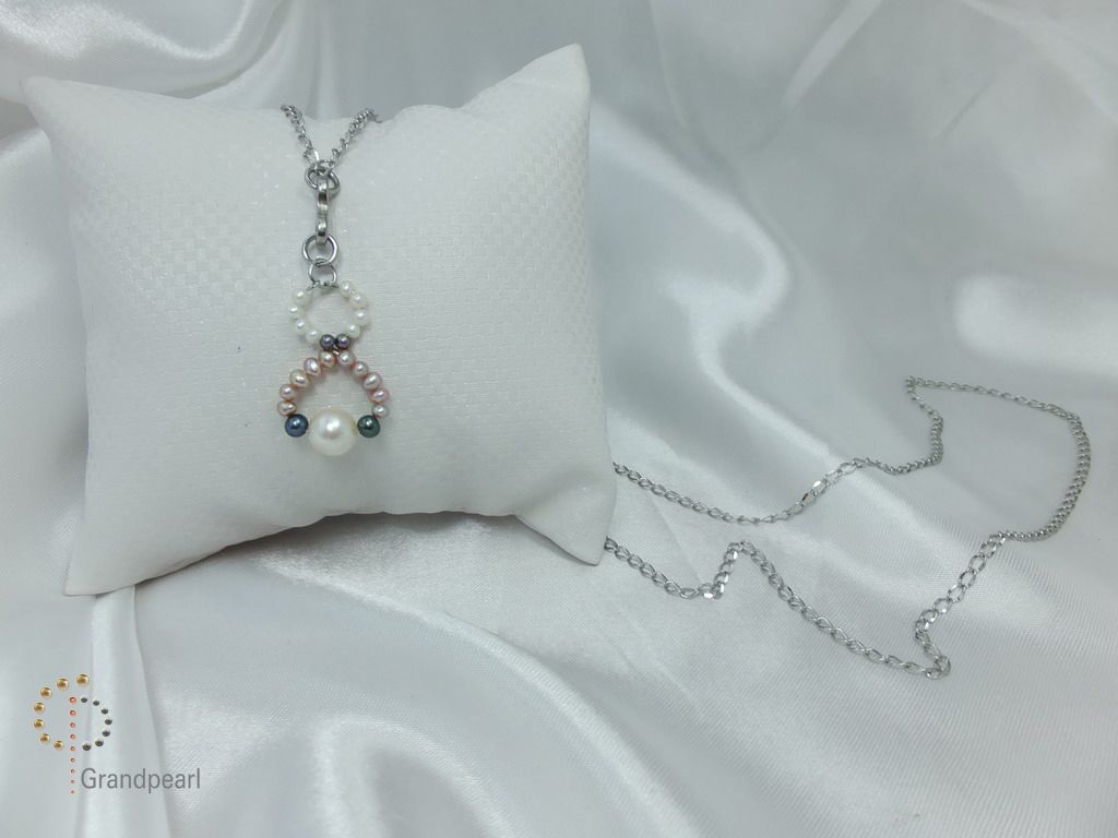 PNA-007 Pearl Necklace with Sterling Silver Chain