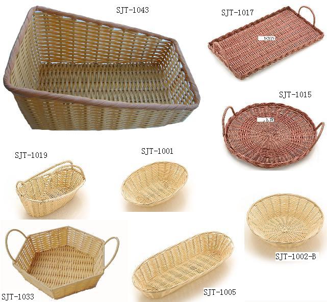 Poly rattan basket