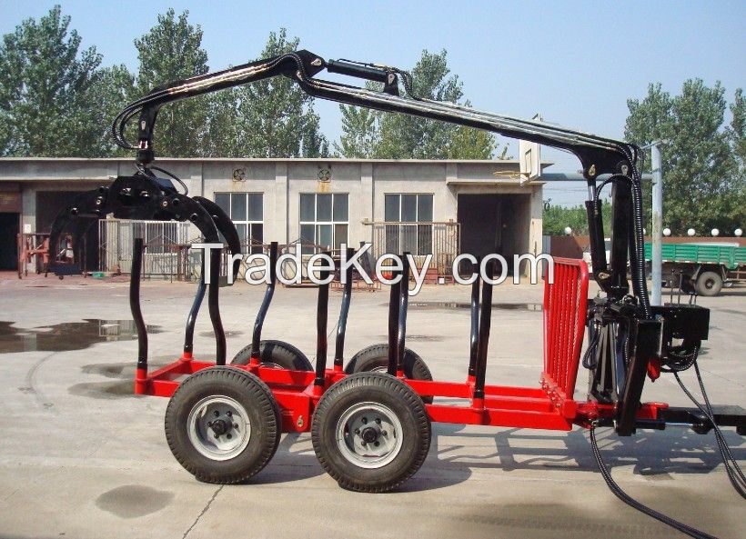 3ton ATV log trailer with crane