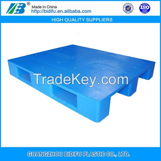 1200*1000 4 Ways Entry Standard euro 100% Virgin HDPE food grade single-faced Plastic Pallet Manufacturers