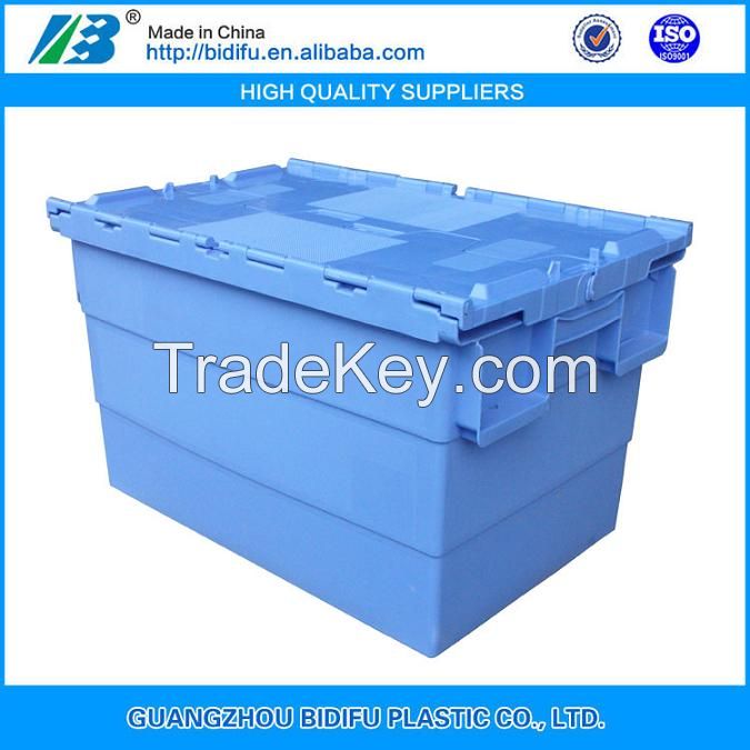 Vingin PP material plastic crate with lid for fruit and vegetable