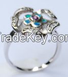  opal flower Ring R23