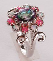 silver opal ring R49