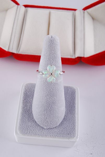 silver opal ring R58