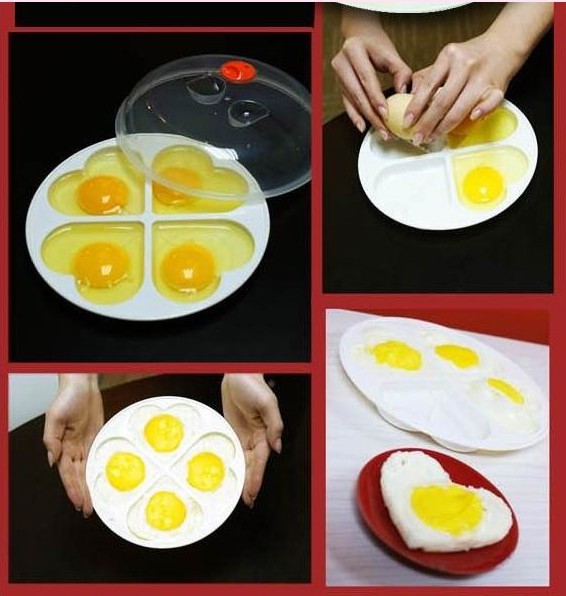 Microwave Heart Shaped Egg Tray