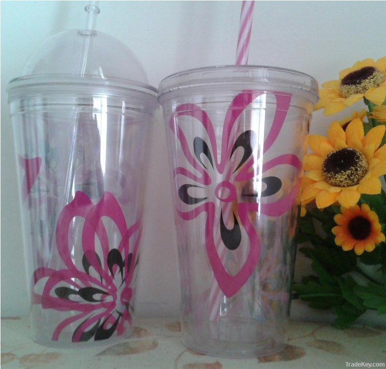 dome lid plastic  drinking tumbler