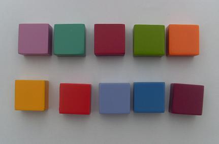 Wooden Coloured Blocks