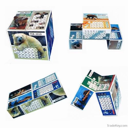 promotion folding (foldable) magic cube / puzzle cube / magic calendar