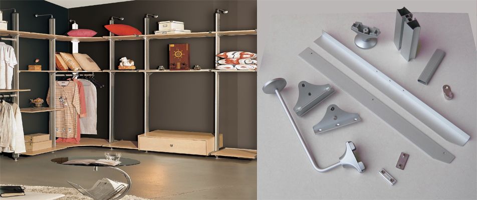 Aluminium Walk-in Wardrobe Stanchion H006