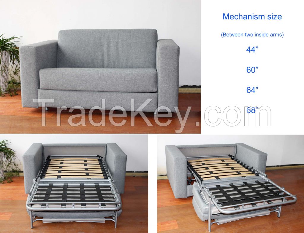 One fold sofa bed mechanism