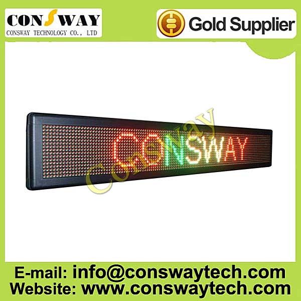 CE approved outdoor led advertising screen with RGY color and size 136cm(W)*24cm(H)*7cm(D)