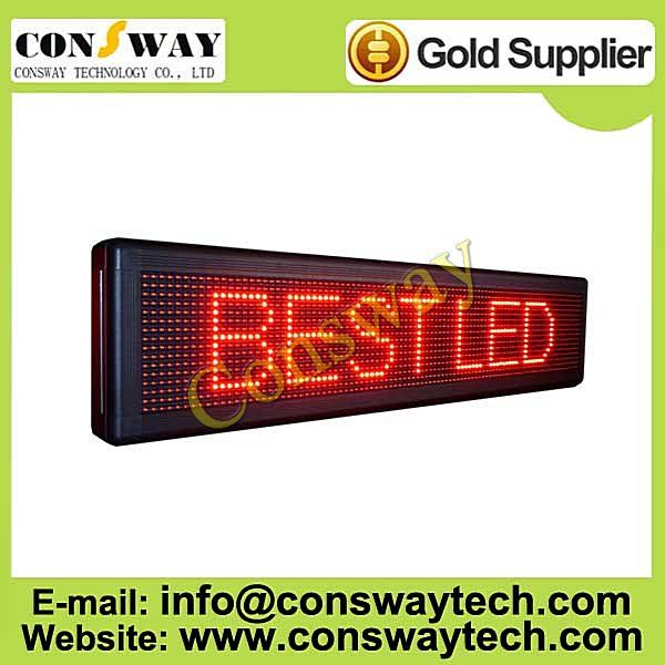 CE approved led advertising board with red color and size 104cm(W)*24cm(H)*7cm(D)