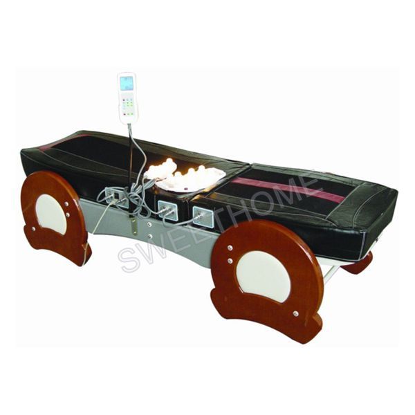 Electric Full Body Jade Roller Thermal Wooden Massage Bed