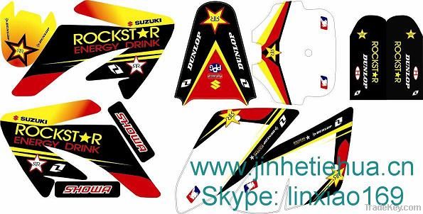 Rock star graphic for CRF70 Dirt bike sticker/decal