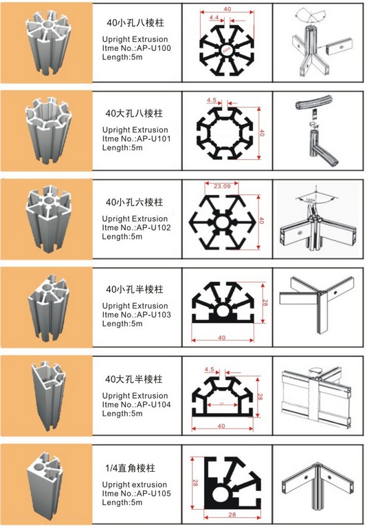 Aluminum profile exhibitions solutions