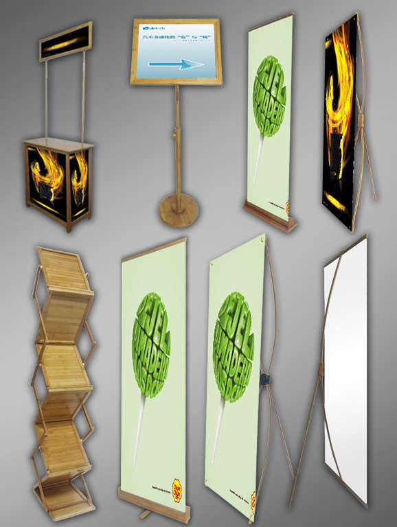 Bamboo Banner Stand