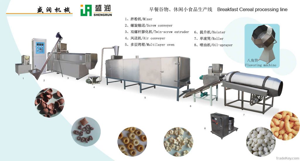 Corn Snacks Cereals Snacks Food Extruder Machinery