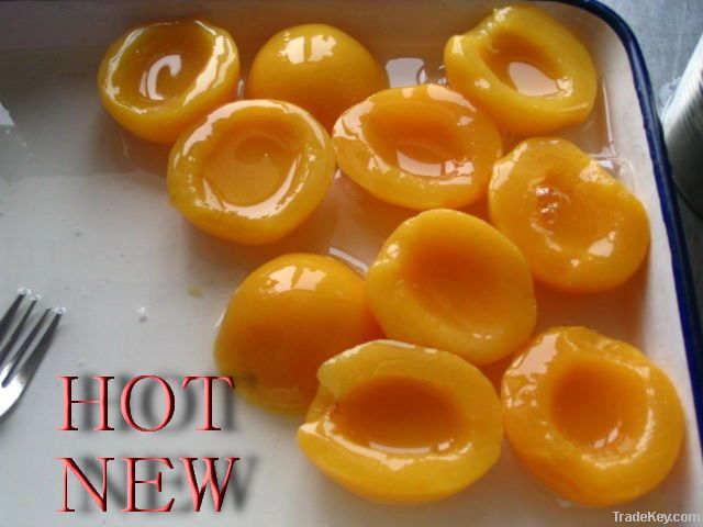 canned yellow peach halves