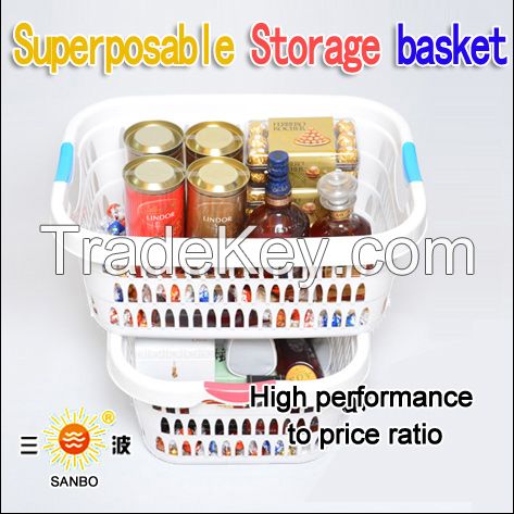 Popular plastic storage basket food basket laundry washing basket A-1