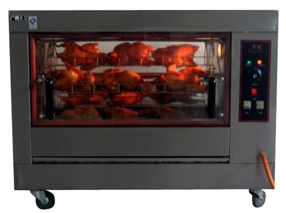 Stainless steel gas chicken rotisserie