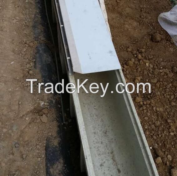 Polymer drain trench with covers