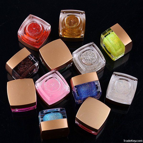 12 Color UV Gel Glitter Gel for Nail Art, Free Shipping