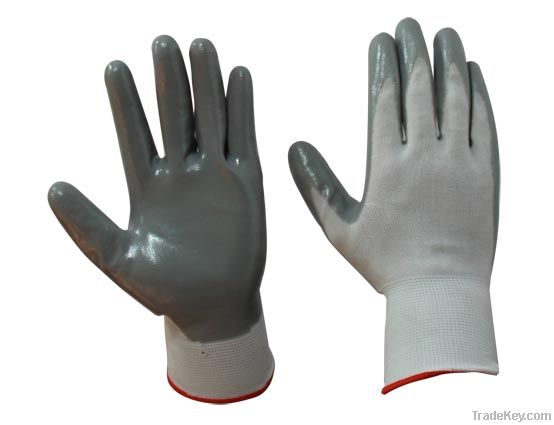 13 gauge white nylon coated with grey nitrile