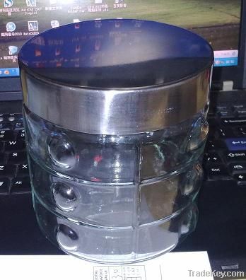 storage glass jar with screw lid