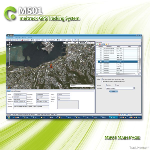 GPS Software for Tracking MS01