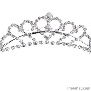 Charming women Wedding Bridal Rhinestone Crystal Hair Comb Tiara 13cm