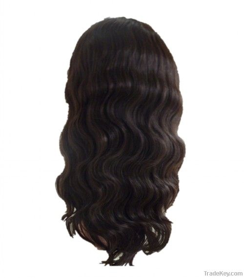 Human hair full lace wig