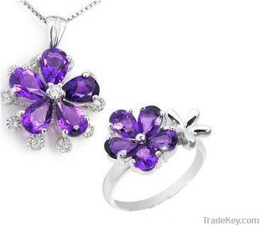 Wholesale 925 sterling silver jewelry set fashion jewellery set