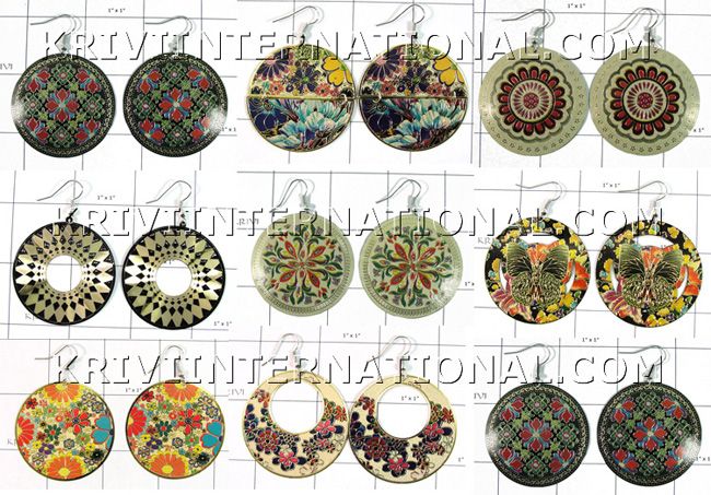 $ 67.71 USD KWLL09069 Wholesale lot of 25 pair Disc Earrings