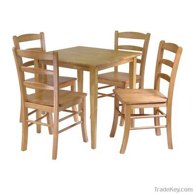 Pine Wood Dining Table Set