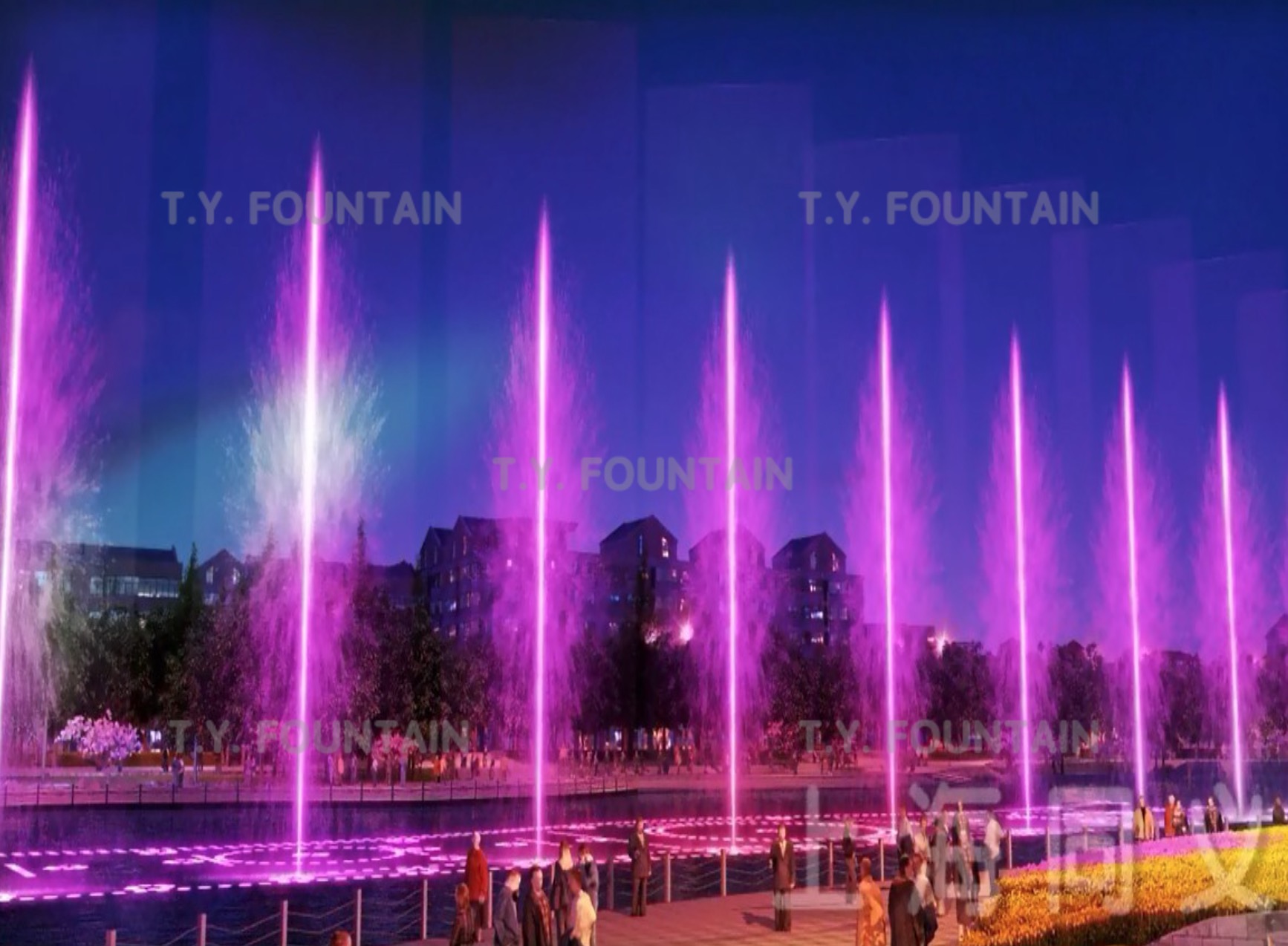 High jet fountain/Air explosion fountain