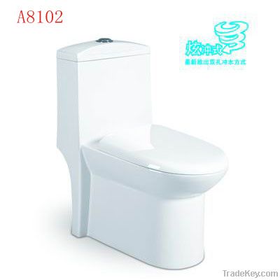 Ceramic one piece toilet