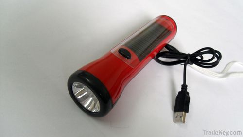 Solar LED flashlight with compass LT-3204