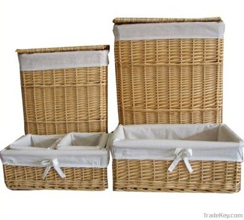 antique wicker laundry baskets