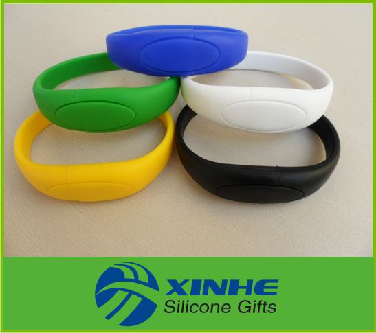 2015 Free Samples Silicone Bracelet USB Flash Memory