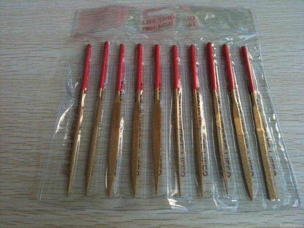 Electroplated diamond file set