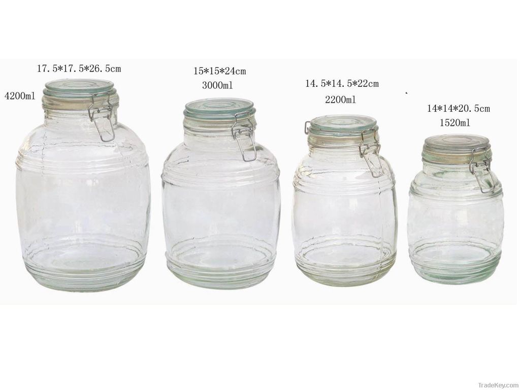 glass storage jar