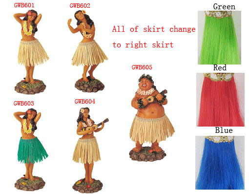 Hula Girl and Hula Dolls