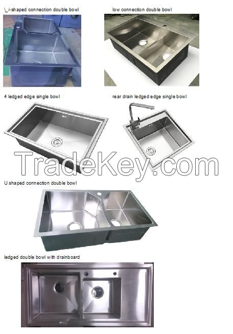 LL8345  kitchen sing drop in stainless steel double bowl square kitchen sinks