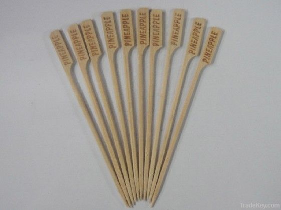 Bamboo skewer with logo