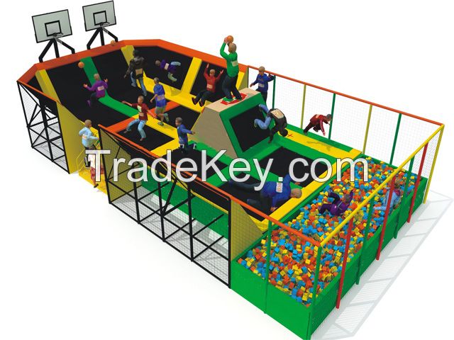 fitness sport trampoline, indoor trampoline jumping bed, amusement trampoline park, large trampoline center