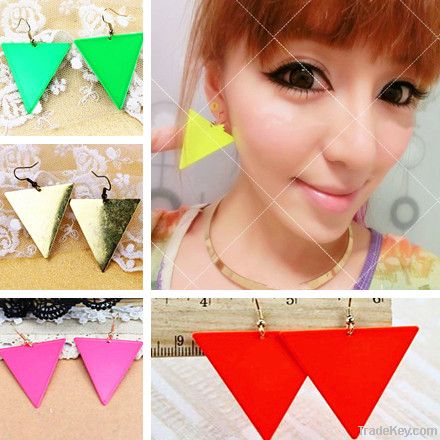 2013 hottest fashion fluorescent light colors huggie drop earrings