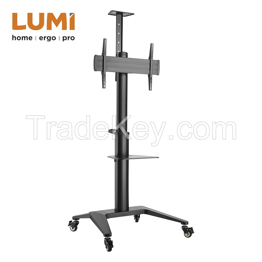 Ultra-Modern Aluminum Mobile TV Cart