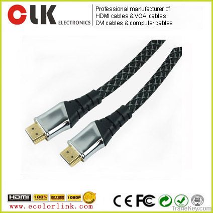 HDMI cable with metal connector